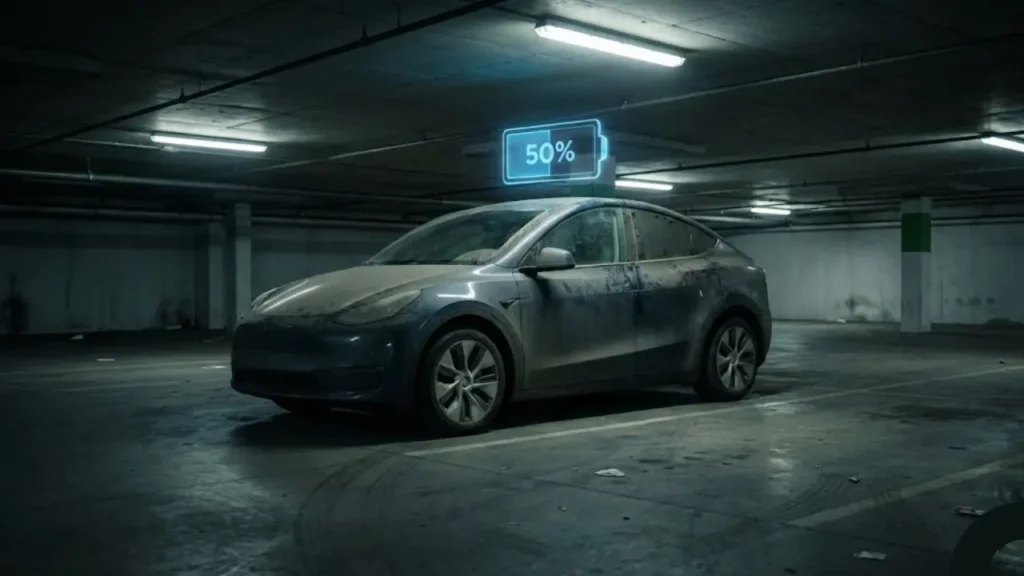 How long can electric car sit parked