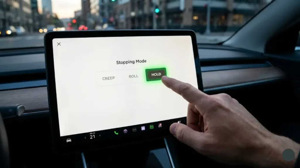 Tesla stopping modes explained